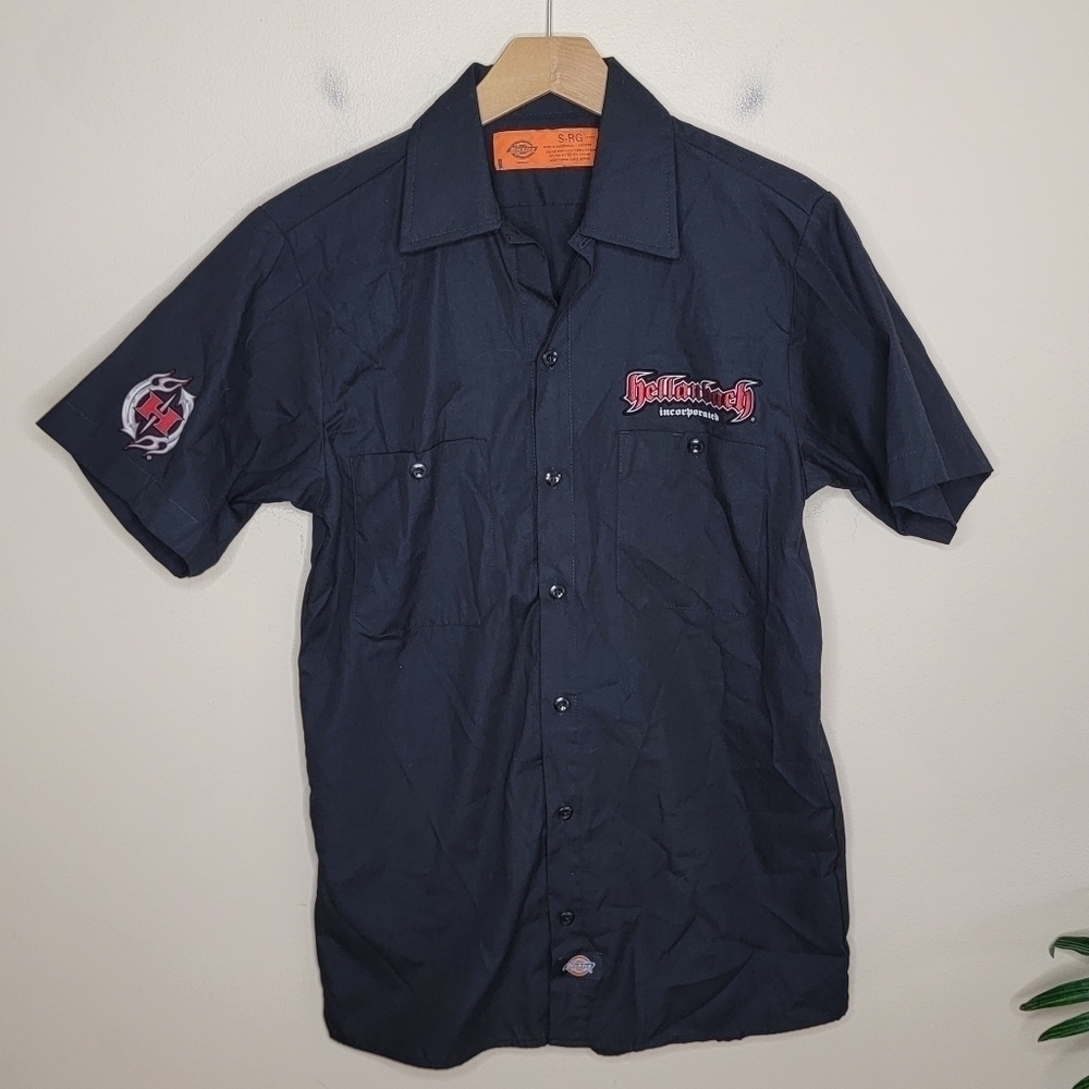 Hellanbach Dickie's 3D Work Shirt in Black & Red Size Small